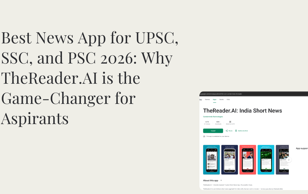 best news app for competitive exams India.